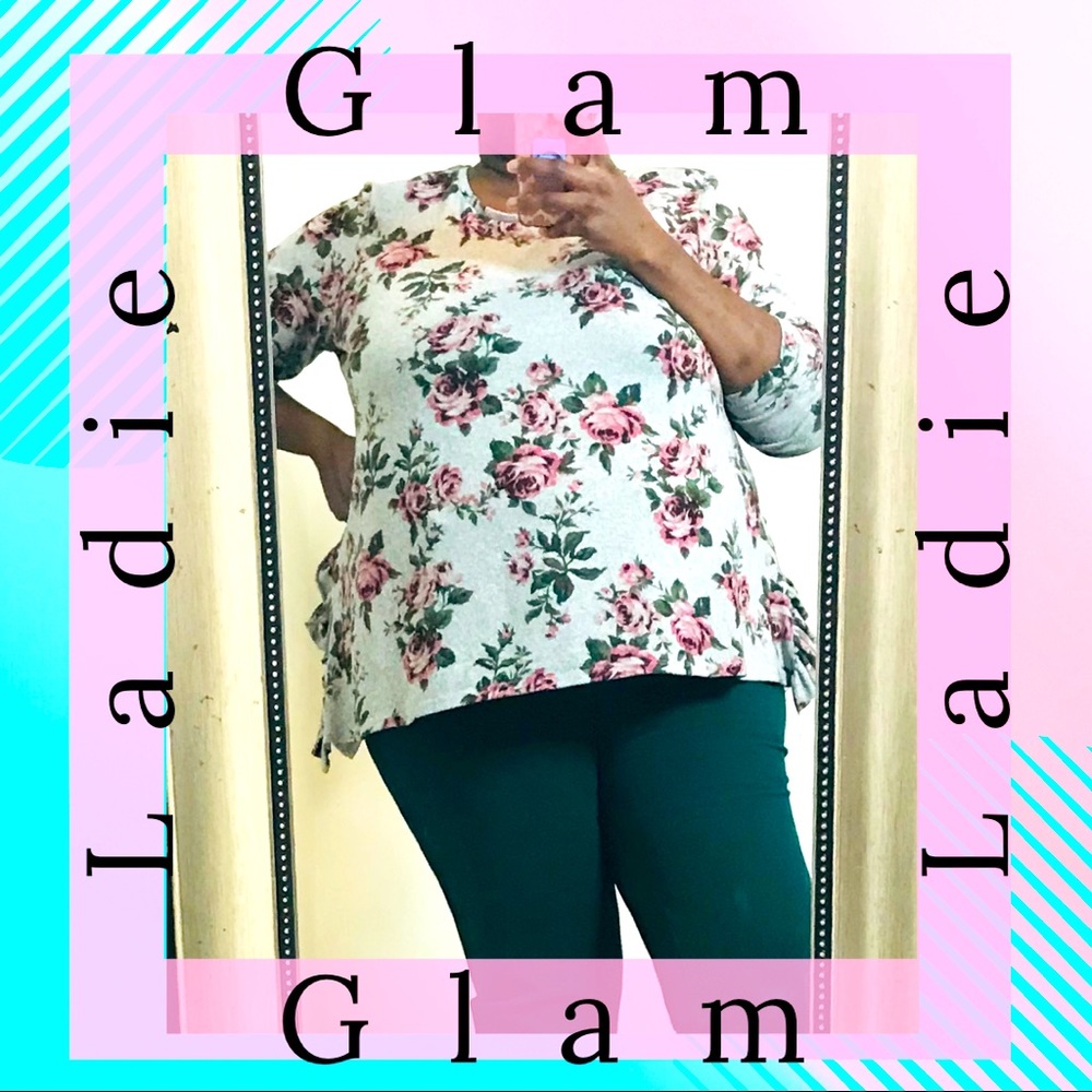 2X TERRA & SKY Side Split Sweater (plus size)